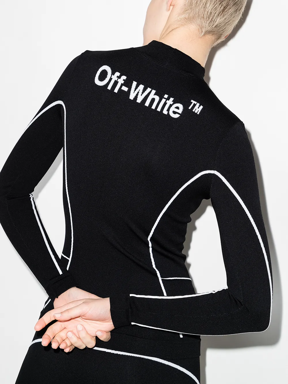 фото Off-white спортивный топ athleisure