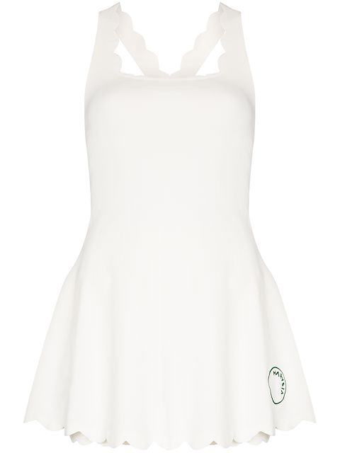 Marysia Serena scalloped edge mini dress