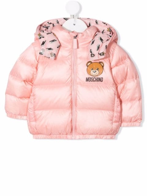 Moschino Kids teddy logo padded jacket
