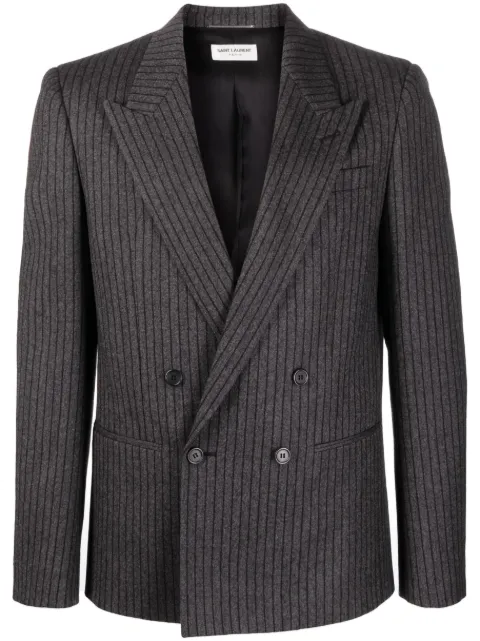 Saint Laurent striped double-breasted blazer