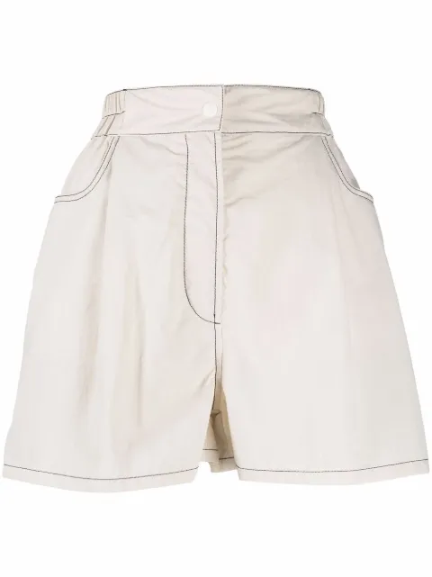 Sunnei wide-leg stitch-detail shorts