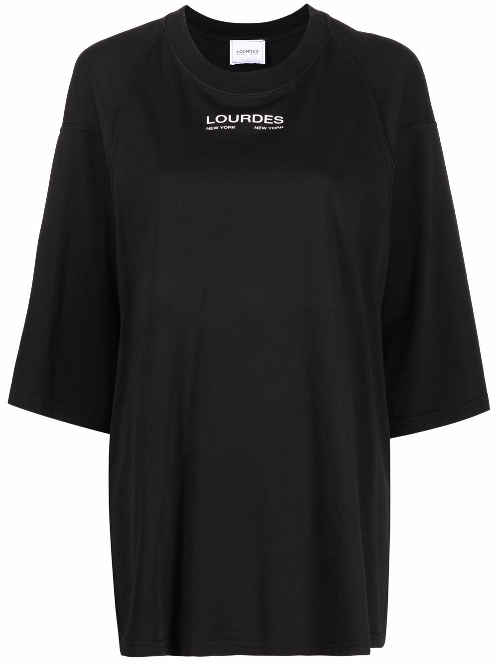 lourdes logo-print t-shirt - black