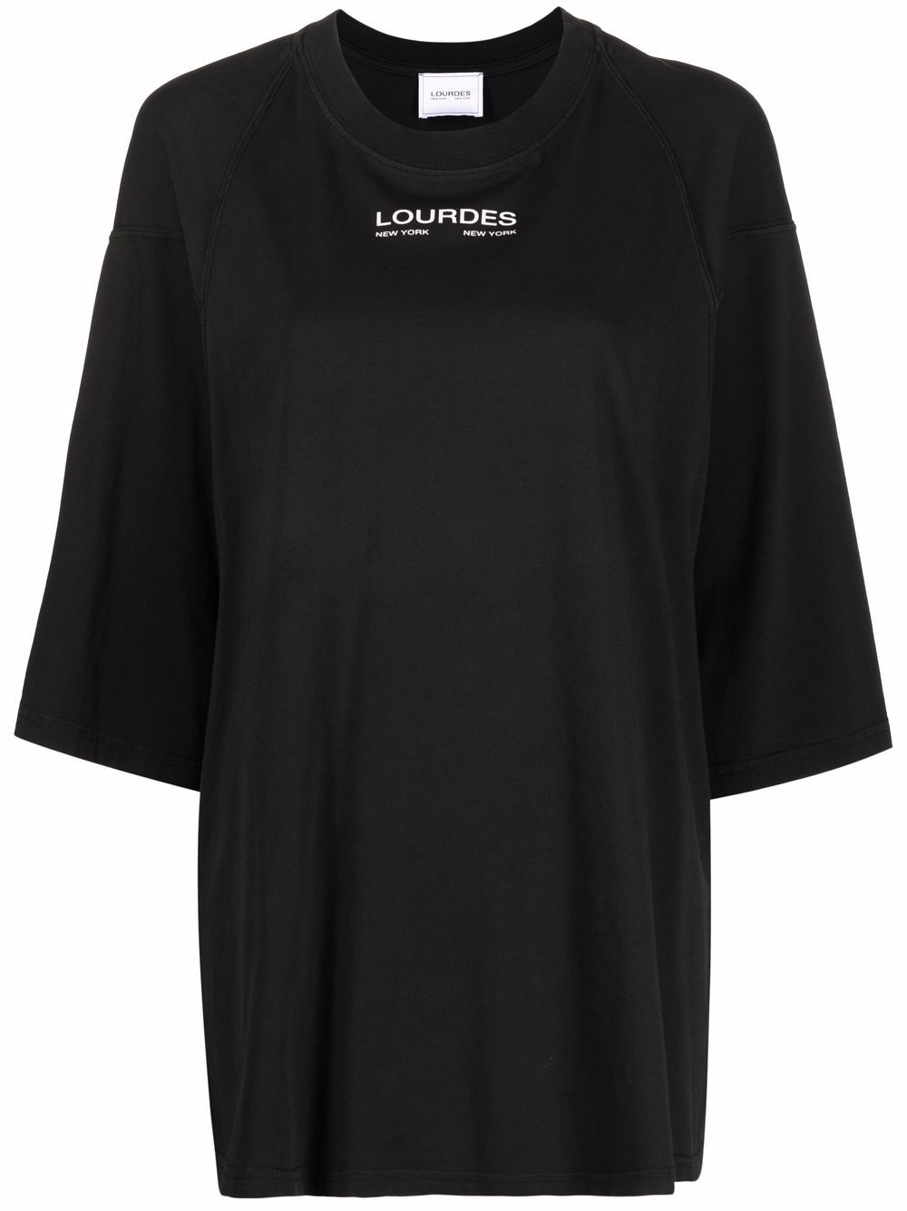 

Lourdes playera con logo estampado - Negro