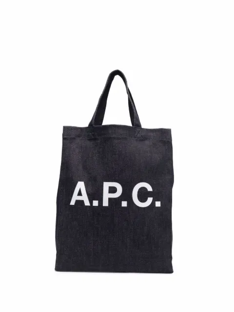 A.P.C. tote de mezclilla con logo