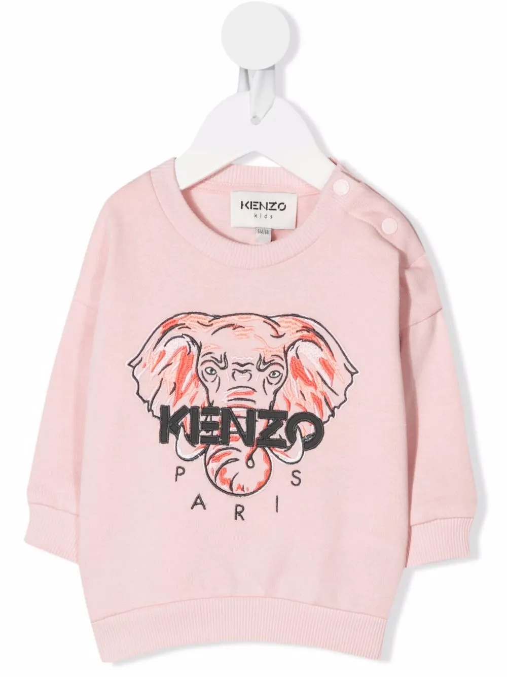 

Kenzo Kids sudadera con elefante estampado - Rosado