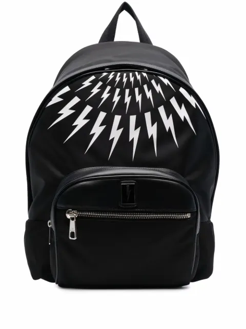 Neil Barrett Thunderbolt print backpack