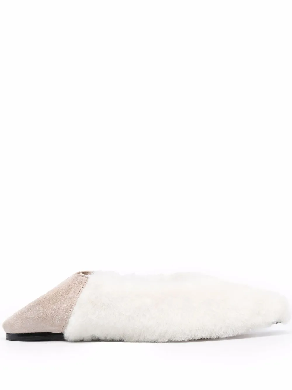 Studio Amelia Pointed-toe Babouche Fur Slippers In Nude