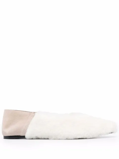 Studio Amelia pointed-toe babouche fur slippers