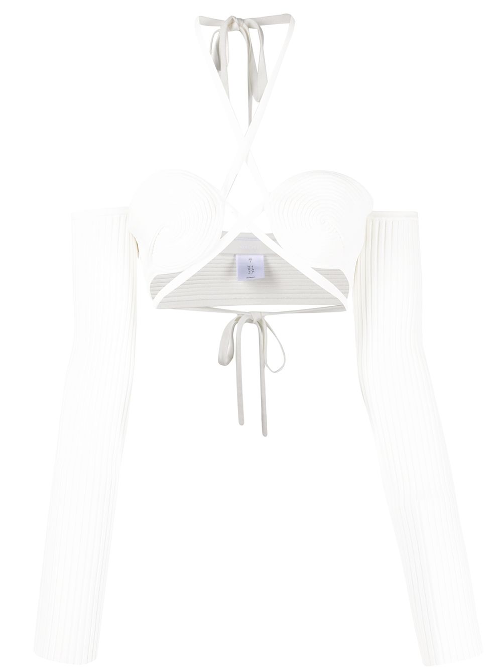 

Dion Lee top corto con cuello halter - Blanco