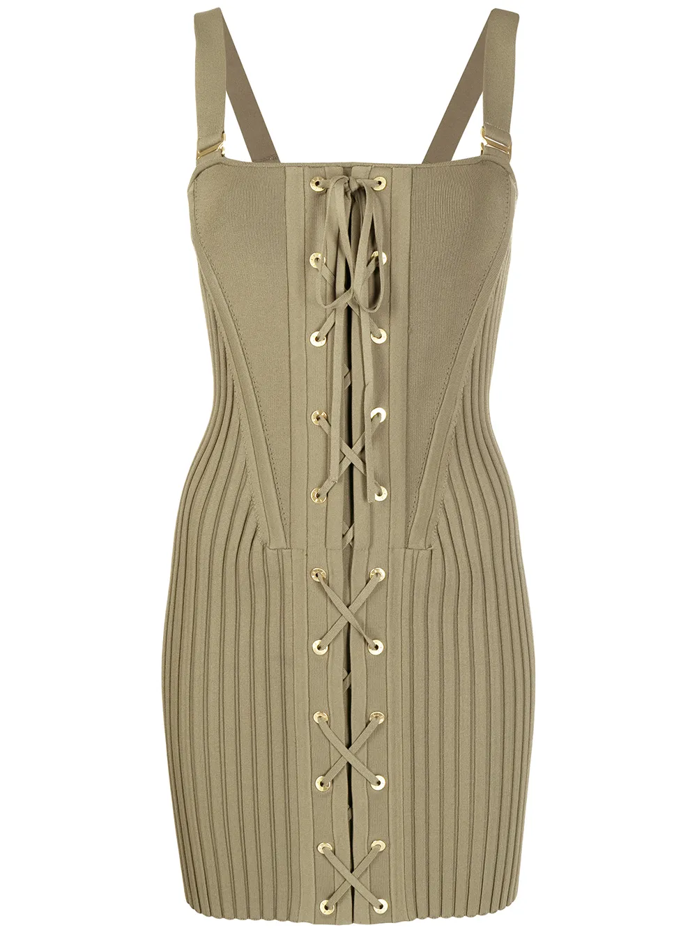 

Dion Lee vestido estilo corset - Verde