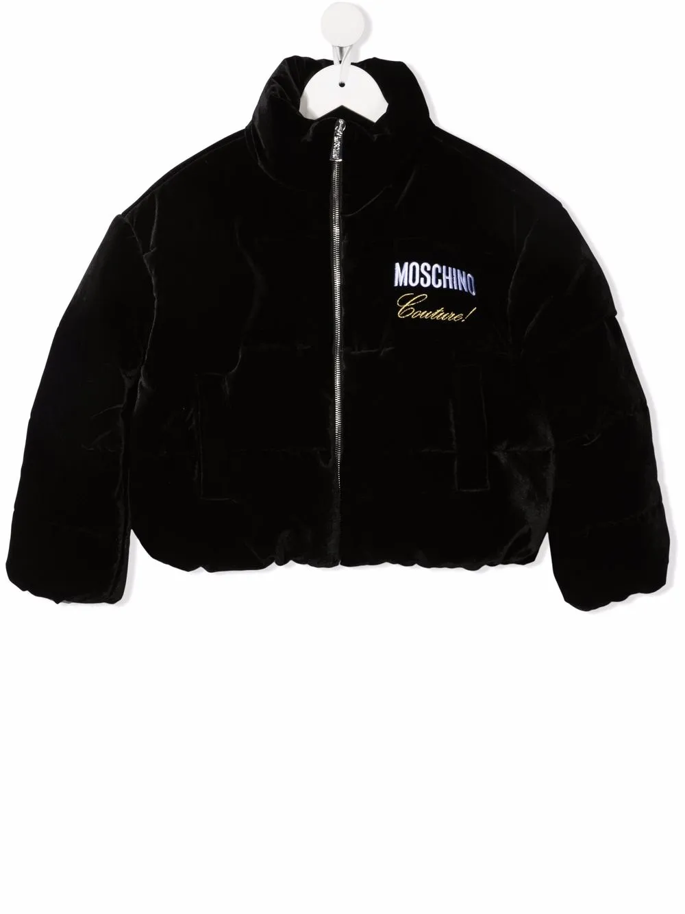 

Moschino Kids chamarra capitonada con logo bordado - Negro