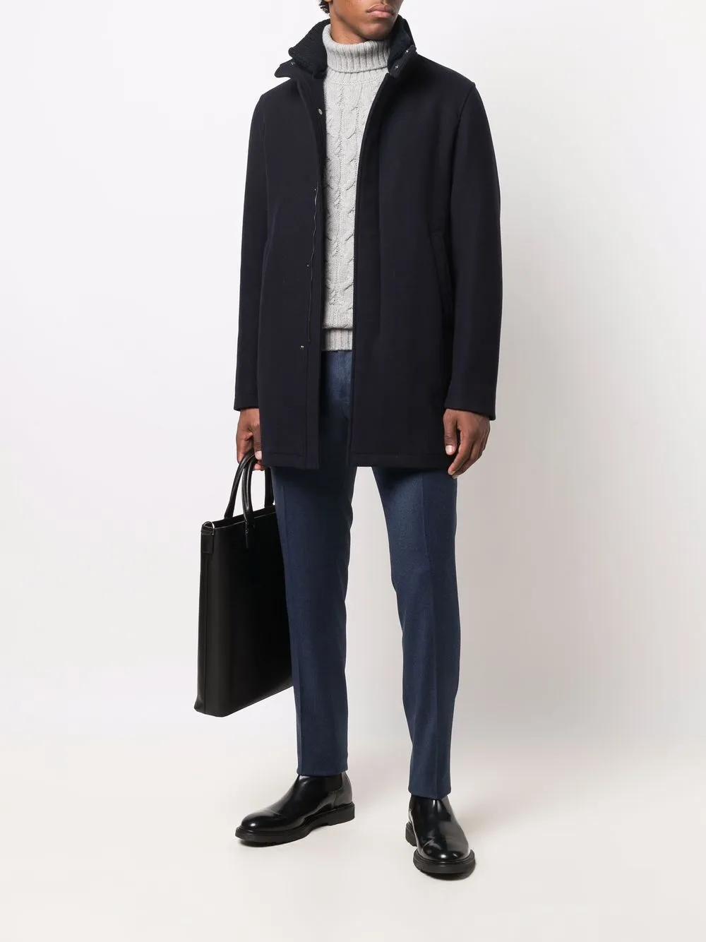 фото Canali шерстяные брюки строгого кроя