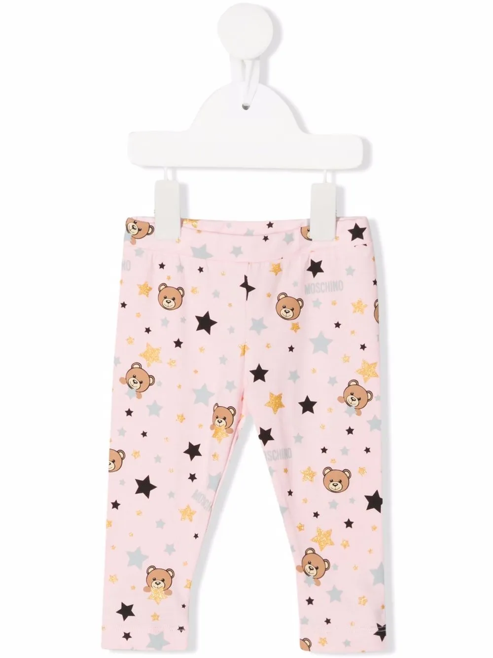 

Moschino Kids Teddy Bear motif leggings - Pink