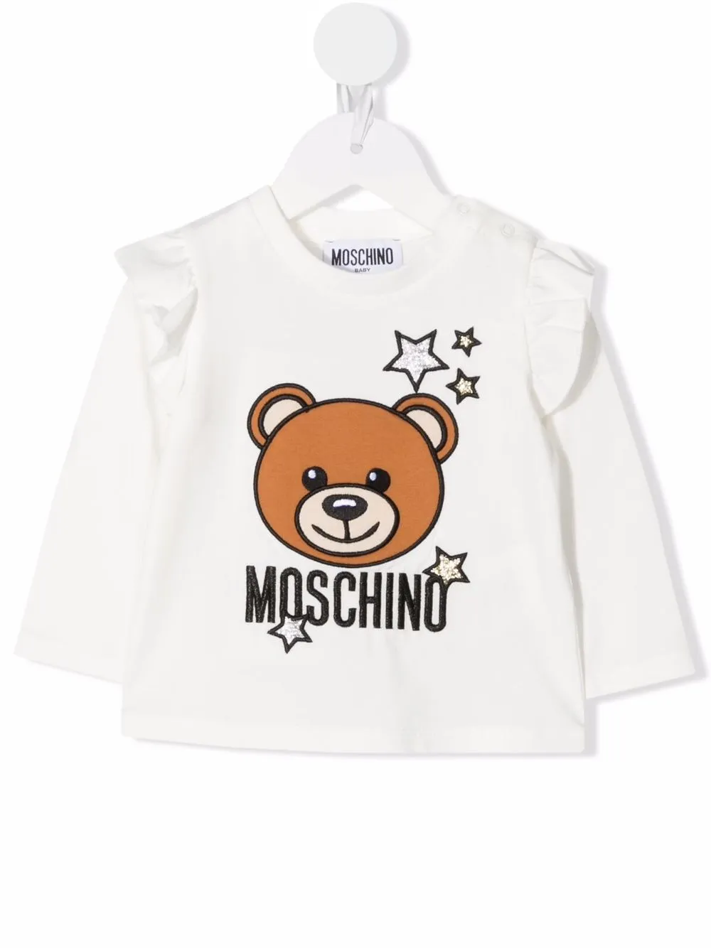 

Moschino Kids blusa con motivo Teddy Bear - Blanco