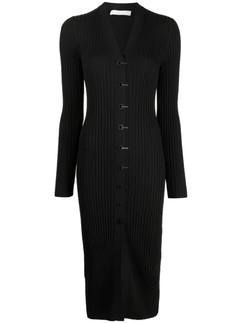 Dion Lee ribbed-knit button-up dress