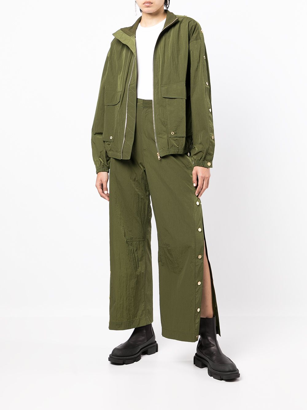 Dion Lee Windjack met rits - Groen