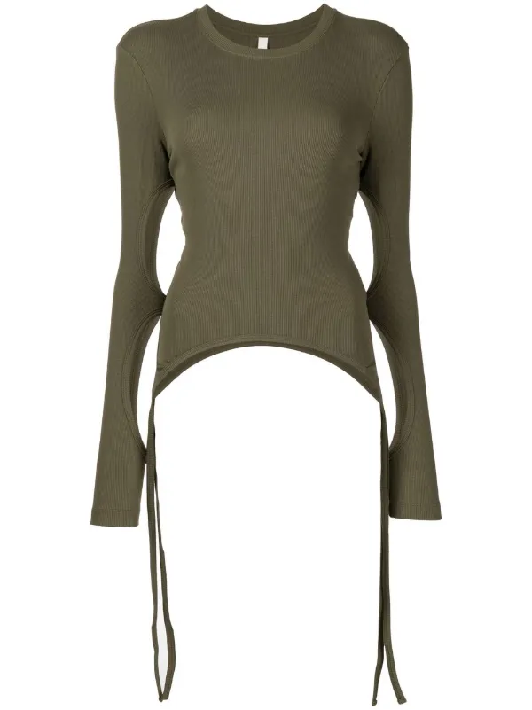 Dion Lee Split Tie long-sleeve Top 
