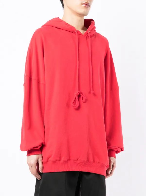 We11done rear-logo Oversized Hoodie | Red | FARFETCH