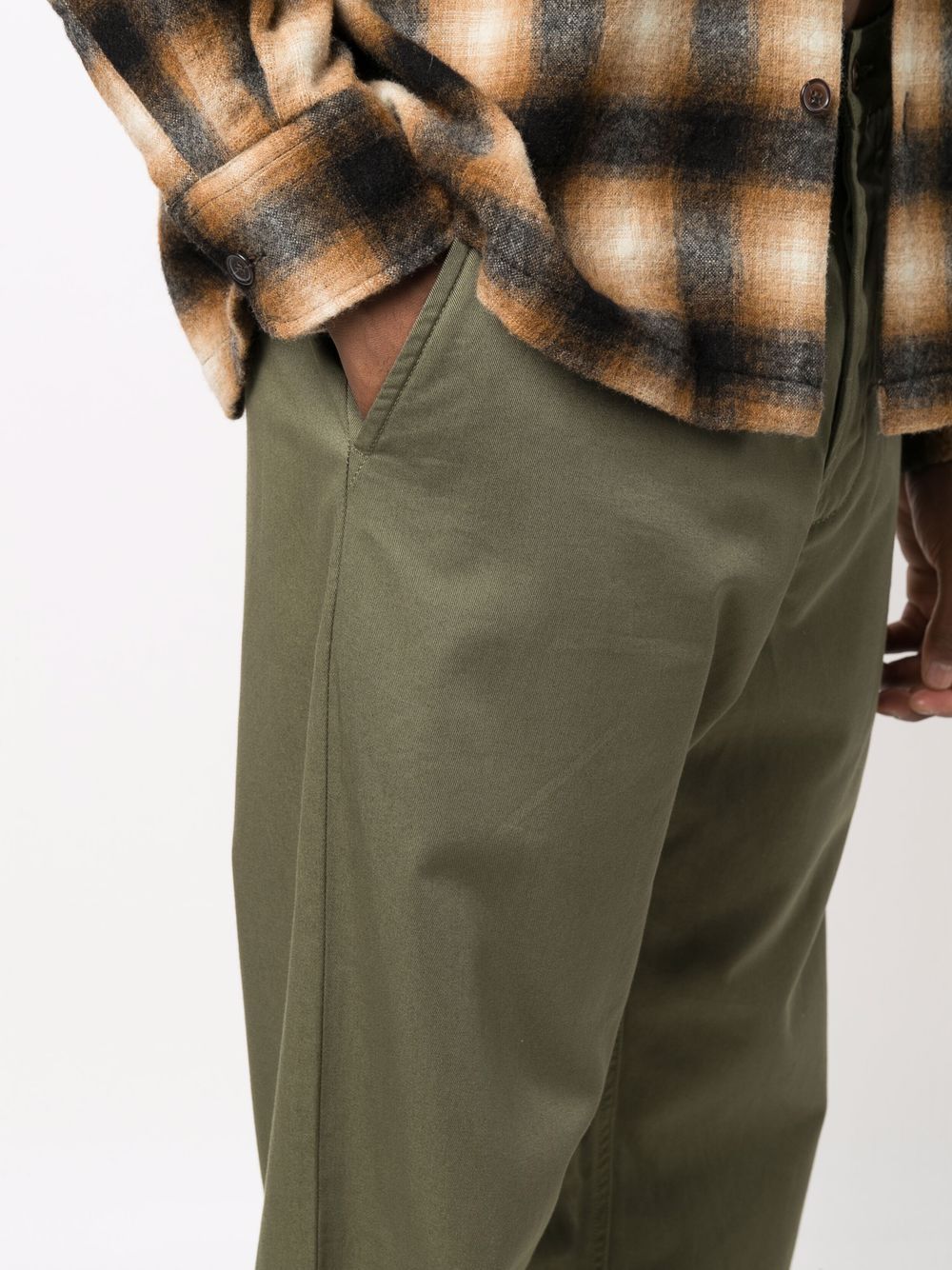 Shop Universal Works Straight-leg Chino Trousers In 绿色