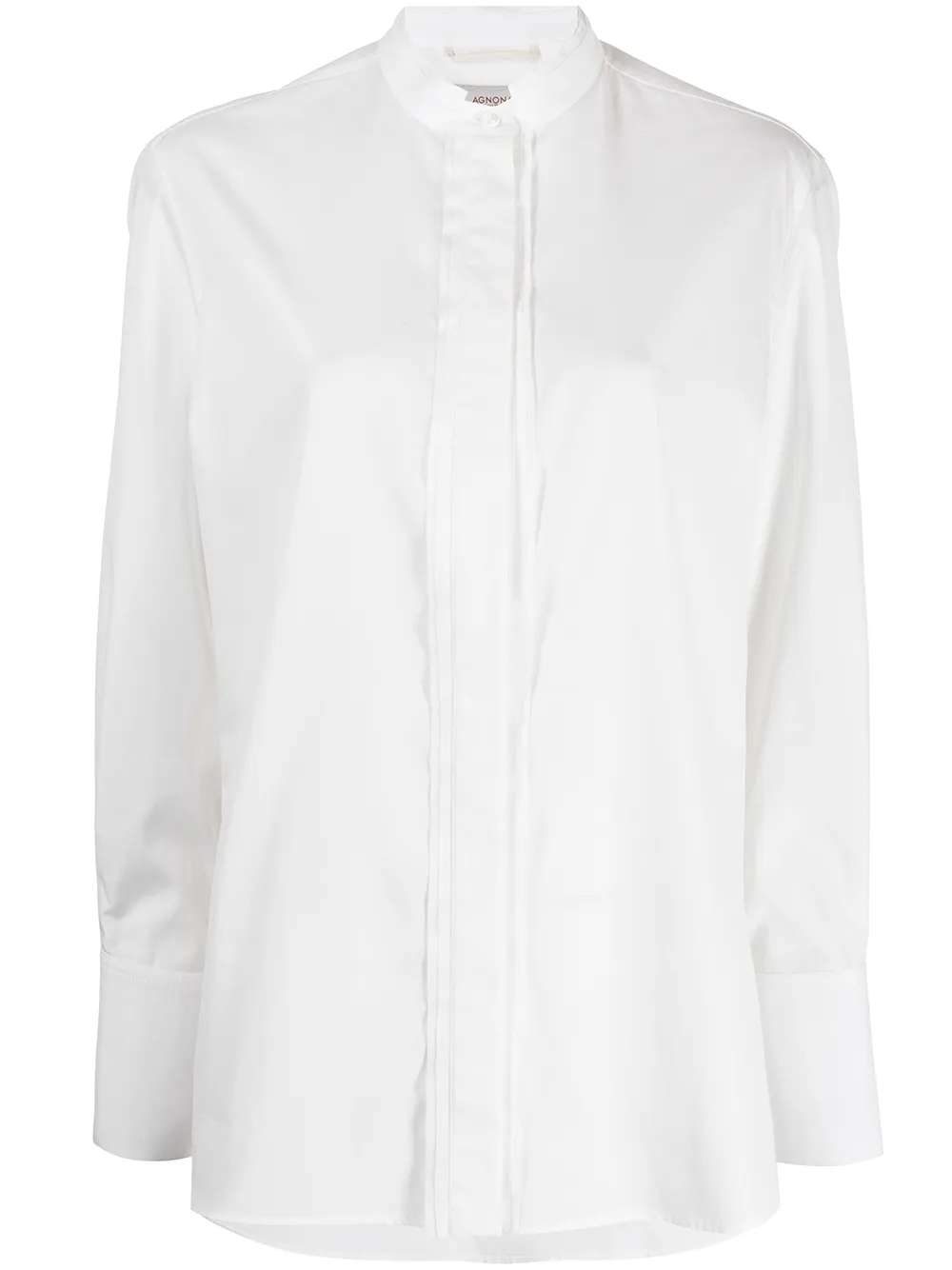 

Agnona camisa con cuello de esmoquin - Blanco