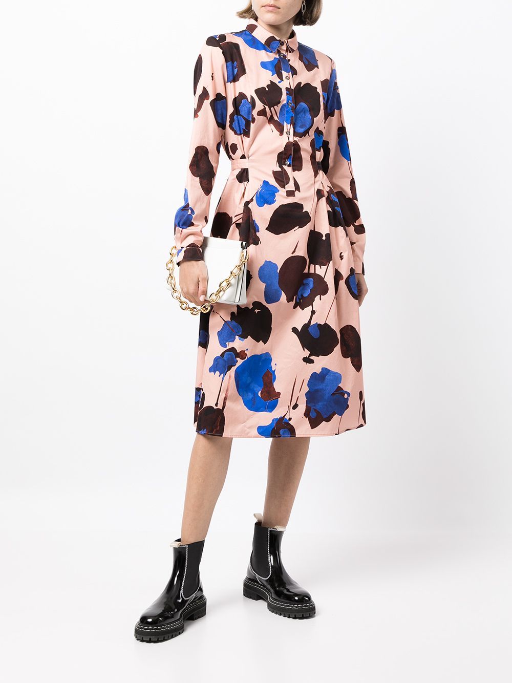 ASPESI Floral Print Shirt Dress - Farfetch