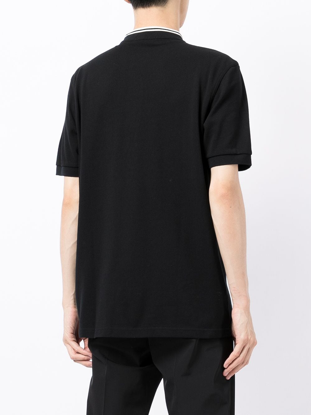 Shop Fred Perry Embroidered-logo Polo T-shirt In Black