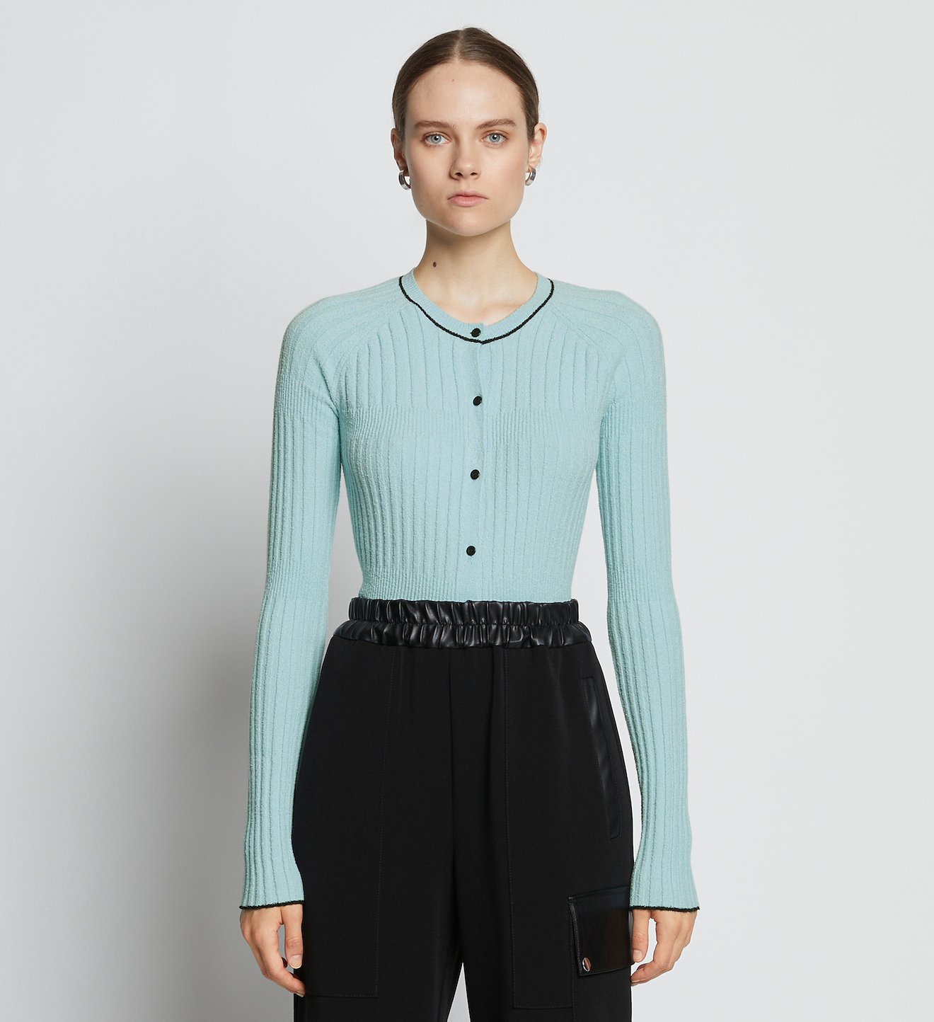 Fine Boucle Cropped Cardigan