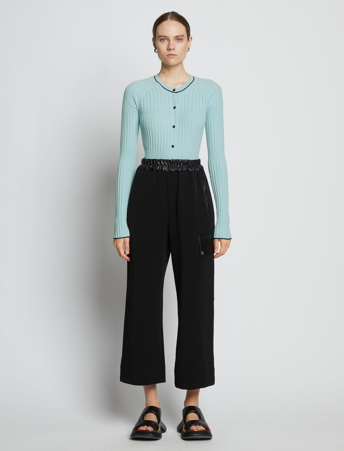 Fine Boucle Cropped Cardigan #1