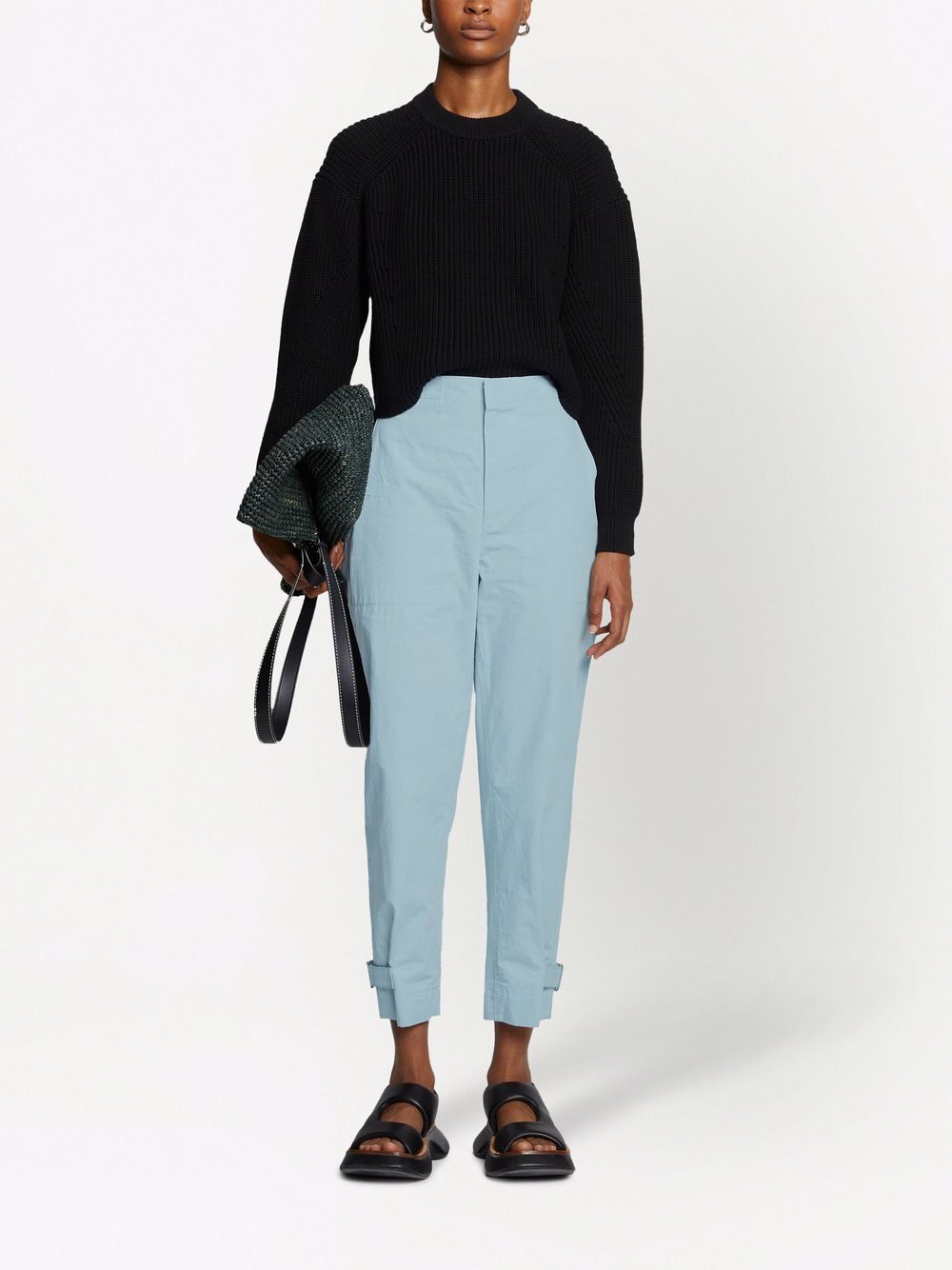 фото Proenza schouler white label cotton linen tapered pants