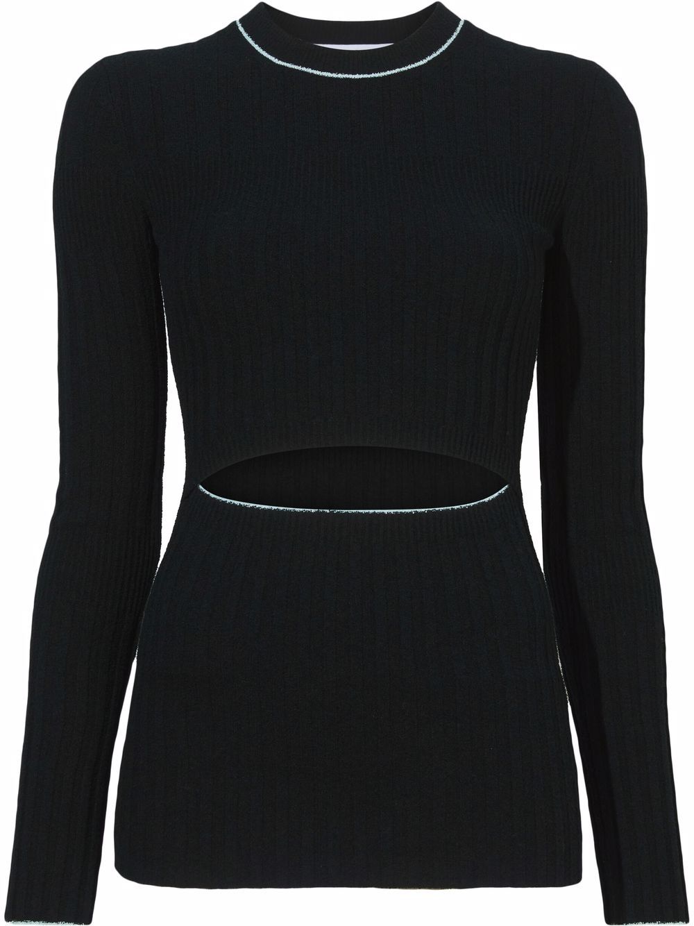 

Proenza Schouler White Label top tejido con aberturas - Negro