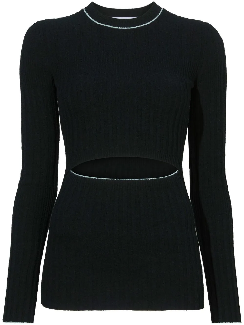 

Proenza Schouler White Label bouclé cut-out knitted top - Black