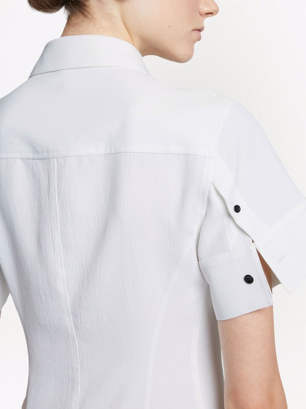 фото Proenza schouler white label short sleeve shirt dress