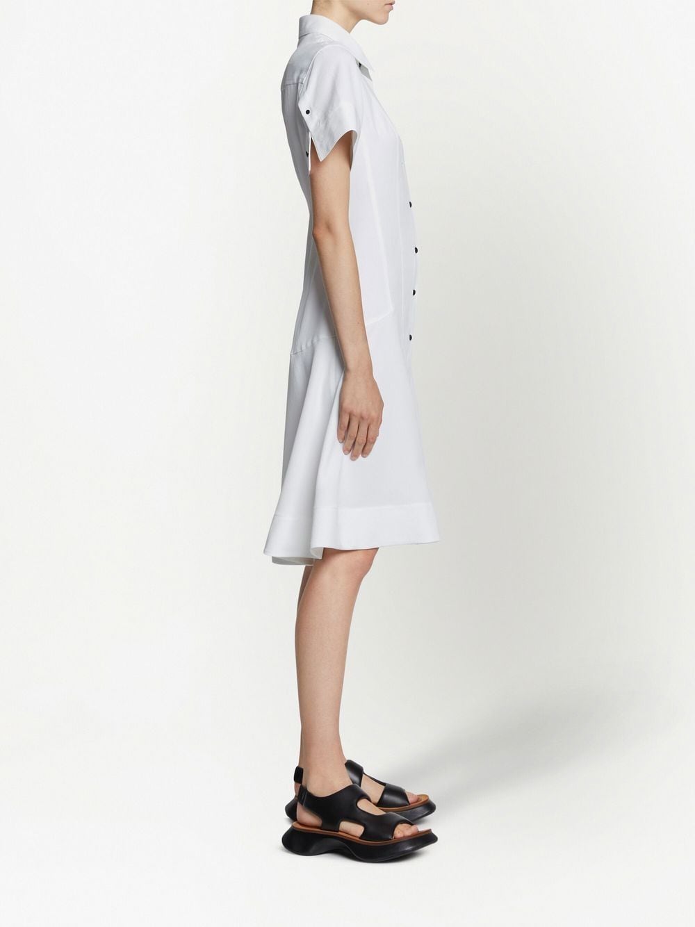 Shop Proenza Schouler White Label Short-sleeve Shirt Dress In White