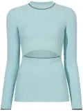 Proenza Schouler White Label cut-out bouclé knitted top - Blue