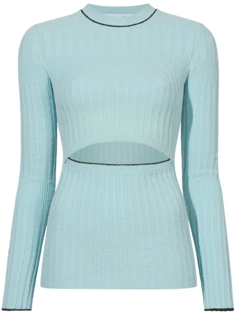 Proenza Schouler White Label cut-out bouclé knitted top
