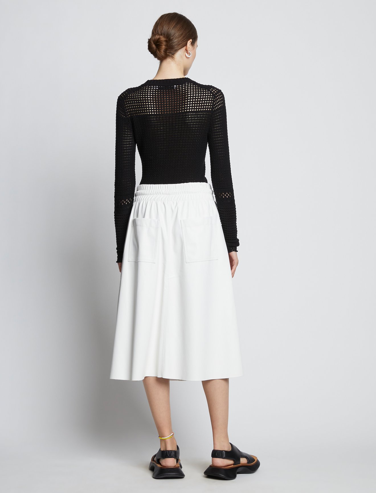 Silk Cotton Pointelle Top #3