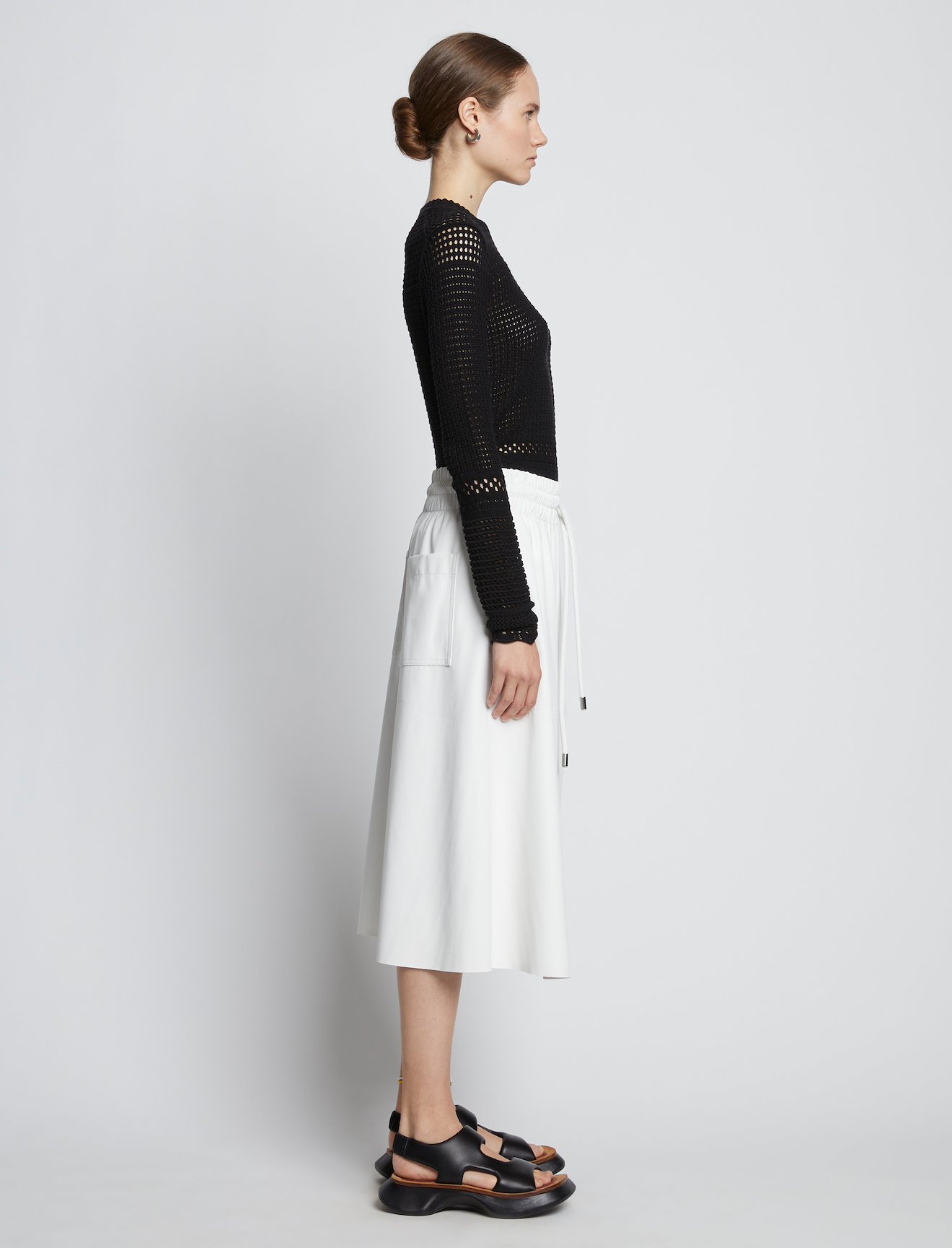 Silk Cotton Pointelle Top #2