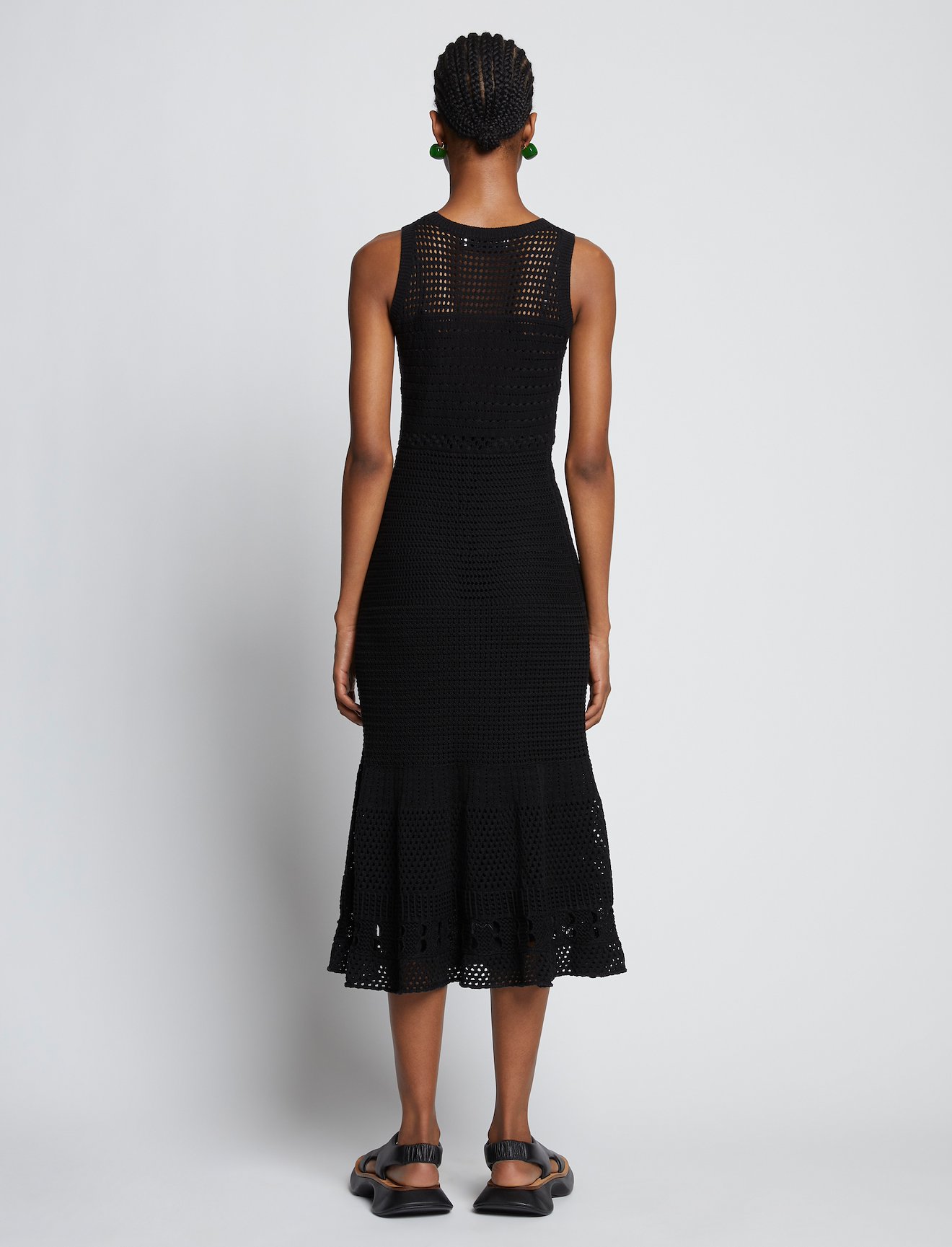 Silk Cotton Pointelle Sleeveless Dress #2