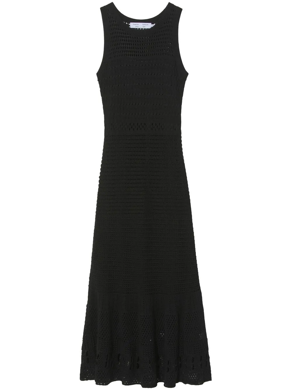 

Proenza Schouler White Label vestido midi sin mangas - Negro