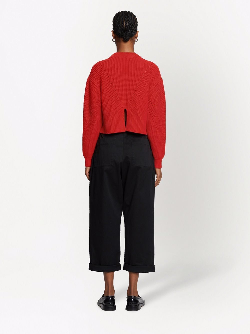 фото Proenza schouler white label cotton cashmere mockneck sweater