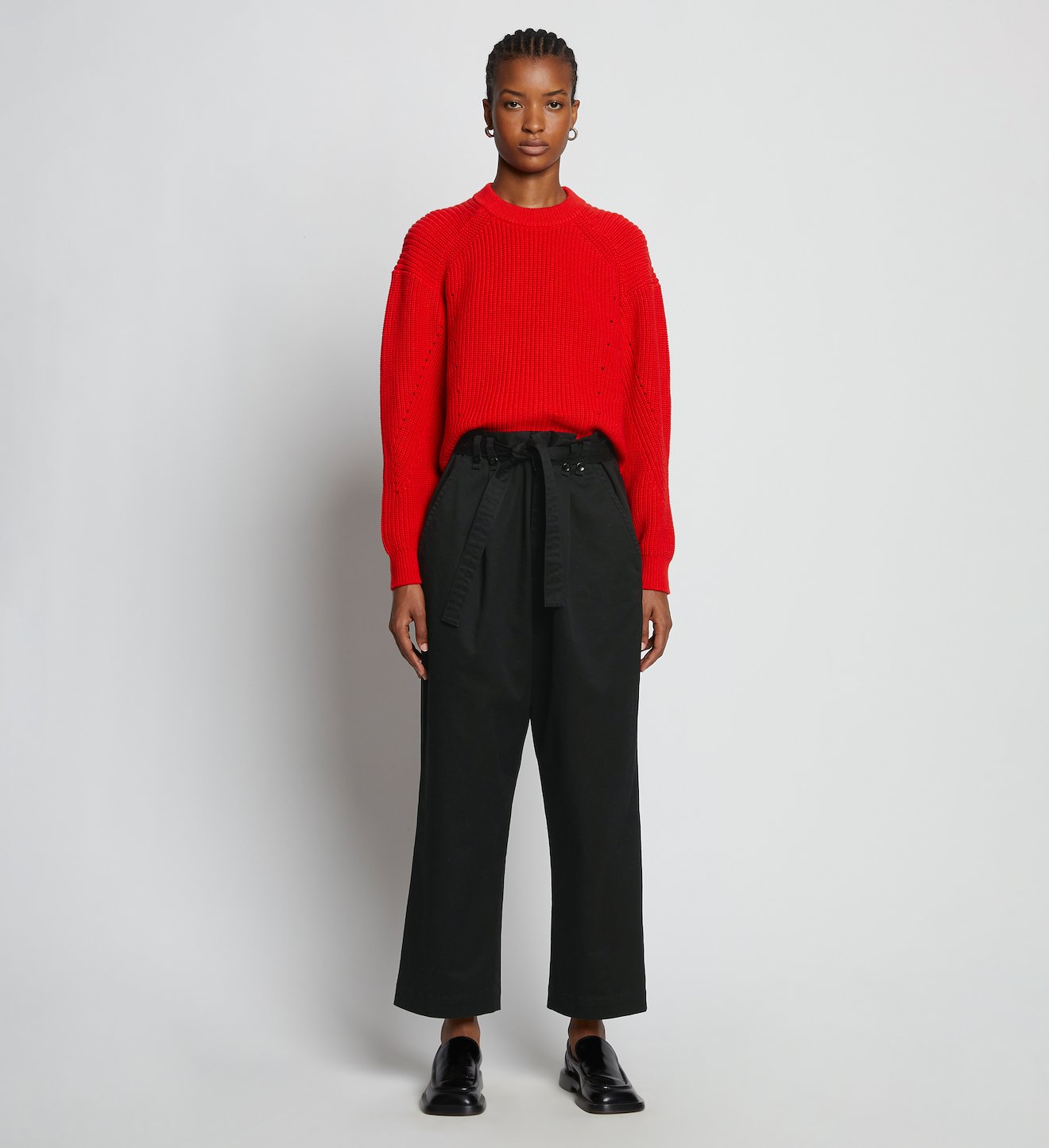 Cotton Twill Belted Pants