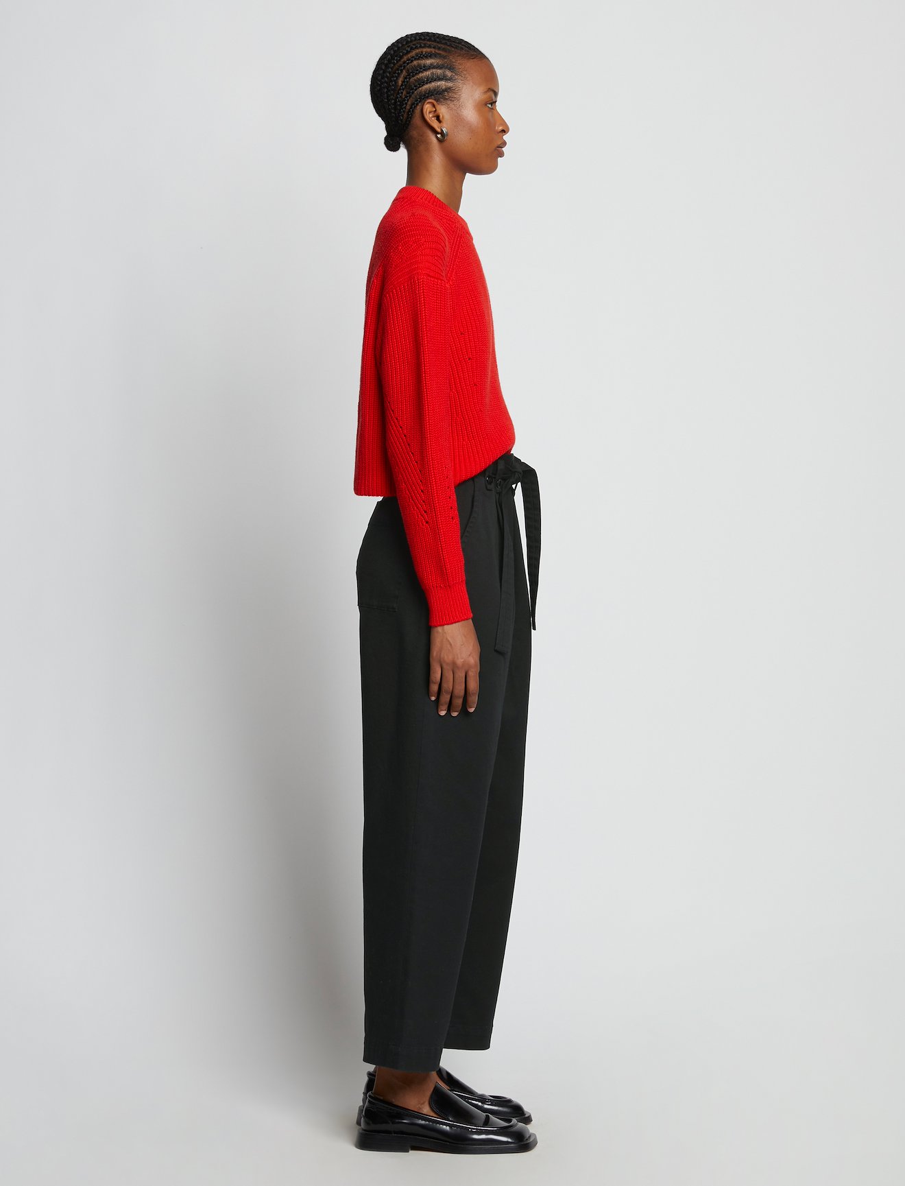 Cotton Twill Belted Pants #1
