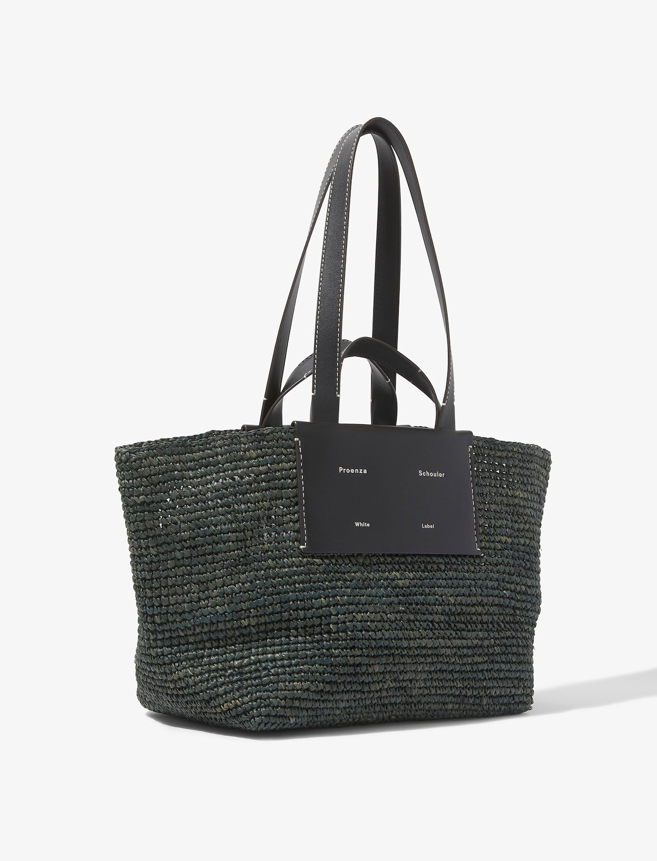 Large Morris Raffia Tote in green | Proenza Schouler