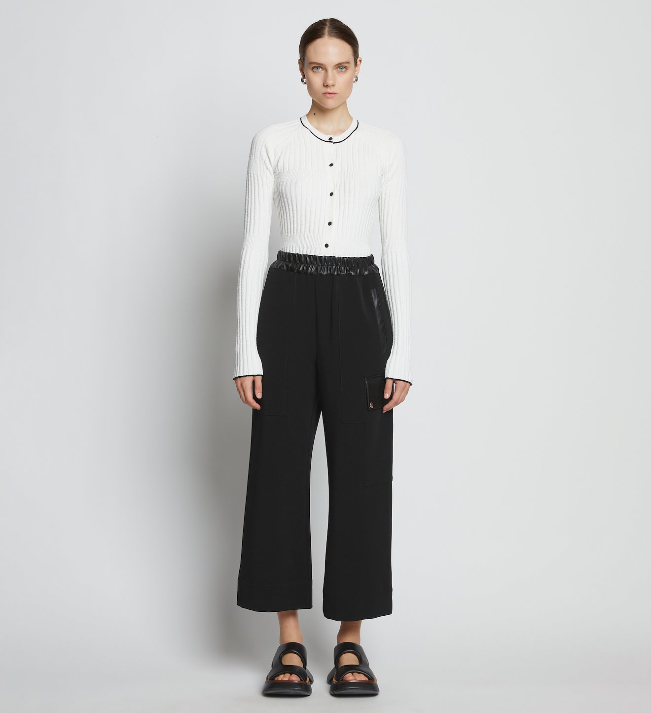 Crepe Wide Leg Pants