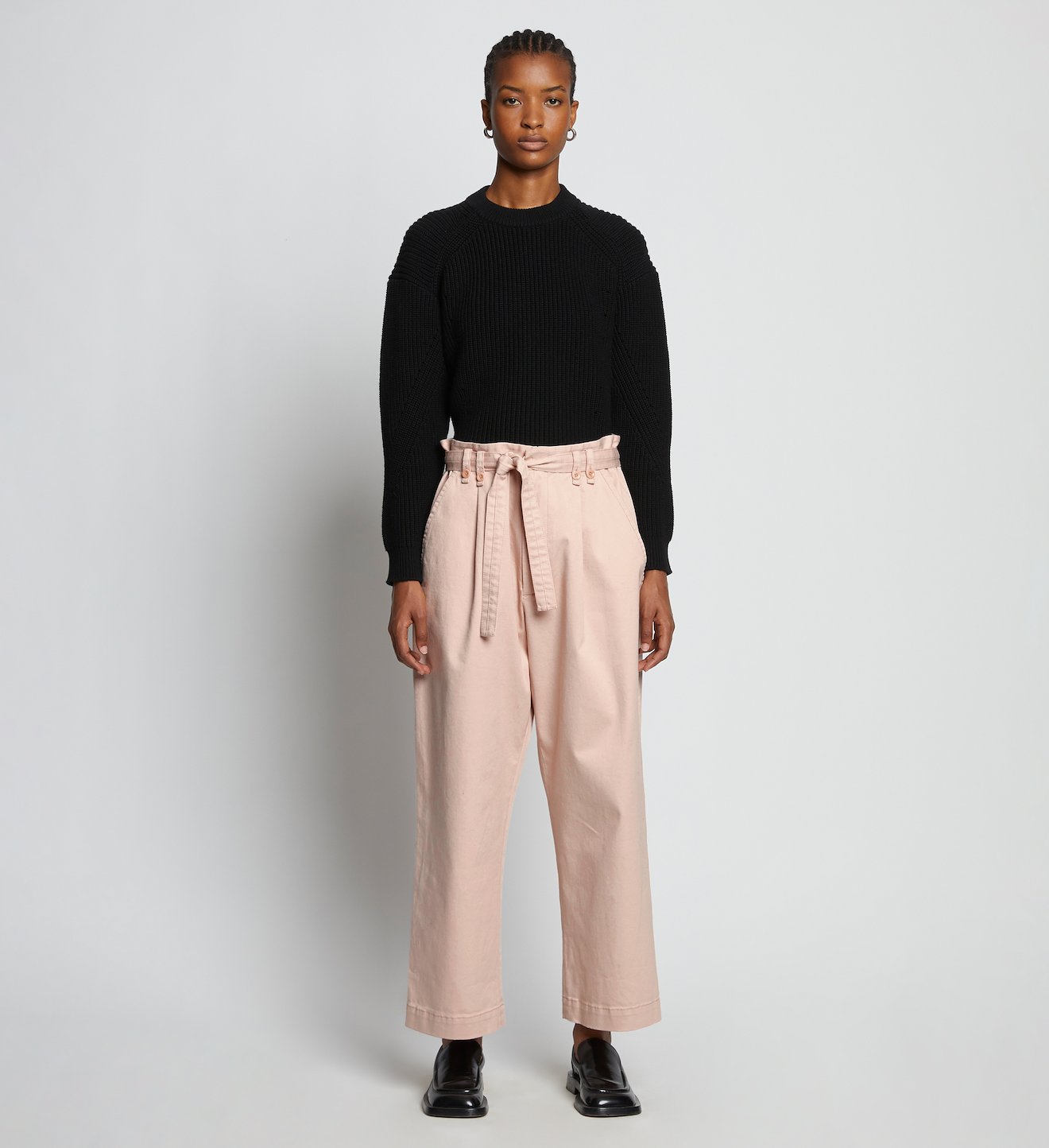Cotton Twill Belted Pants