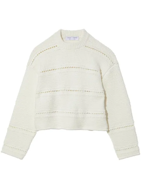 Proenza Schouler White Label cropped open-knit jumper
