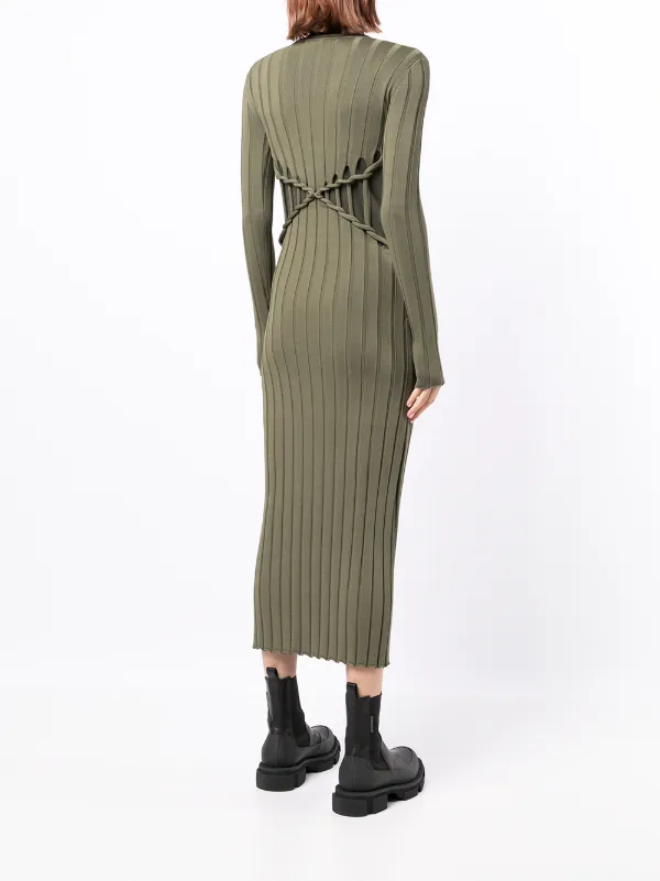 Dion Lee X-Braid Reversible Dress - Green