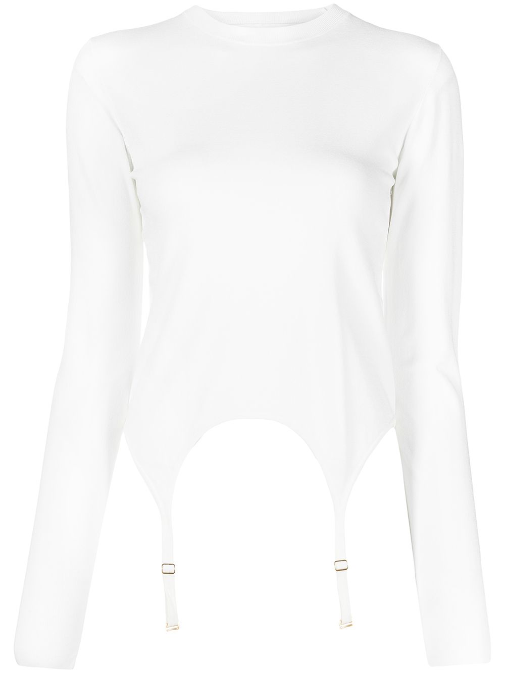 

Dion Lee long-sleeved garter top - White