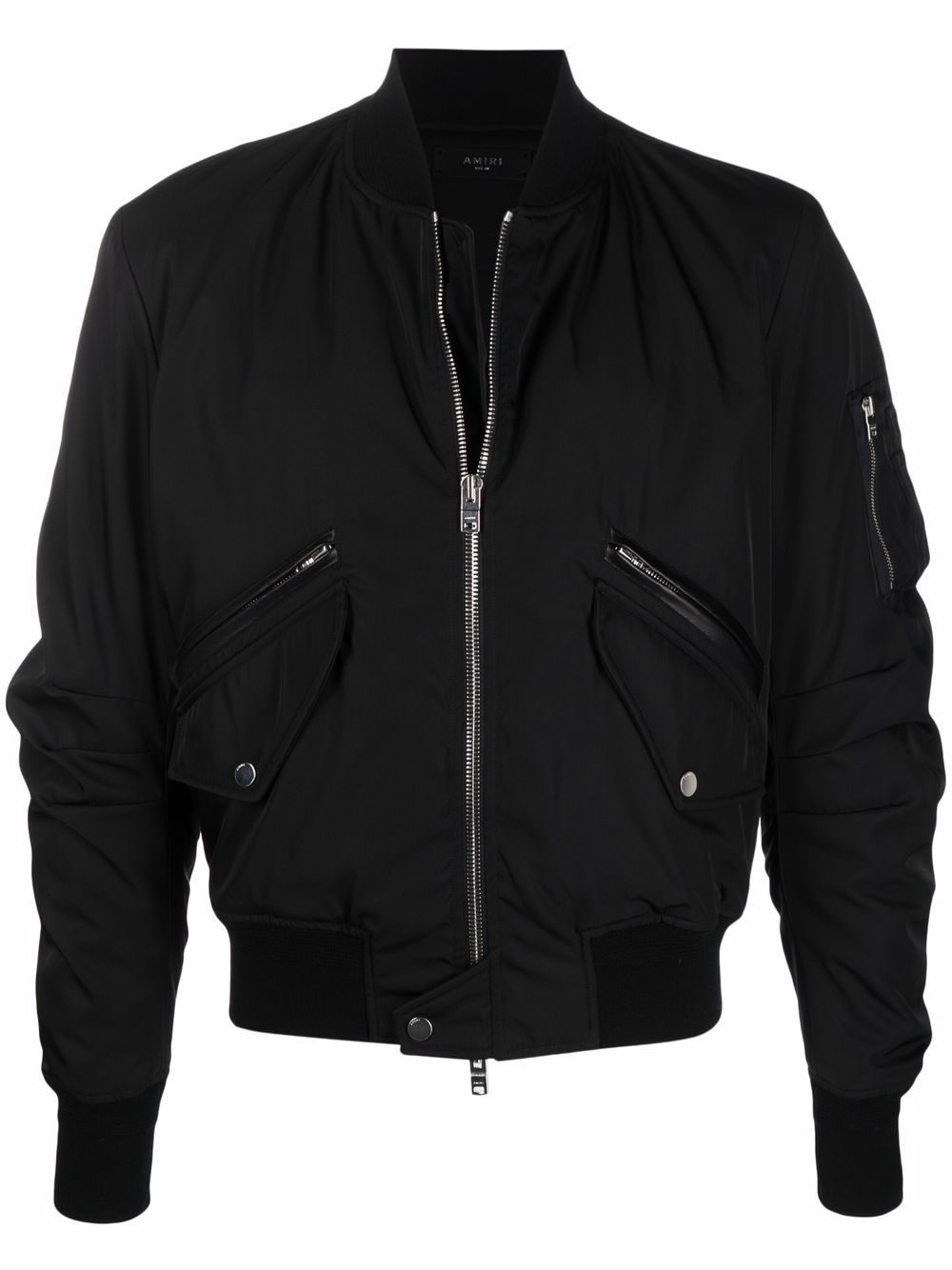 zipped-up bomber jacket