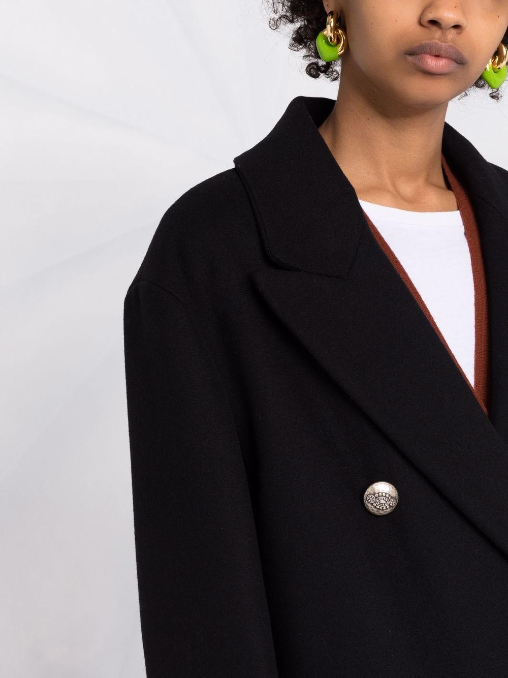фото Dondup двубортное пальто из смесовой шерсти